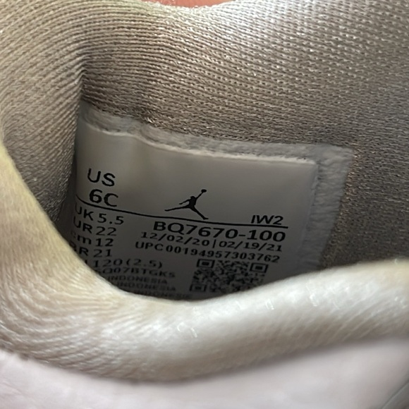 Nike Air Jordan 4 IV Retro White Oreo Toddler Sneakers BQ7670-100 Size 6C - Picture 4 of 16